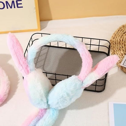Soft plush winter earmuffs for kids by Wukusy, featuring cozy, plush material and a snug fit to keep little ears warm.