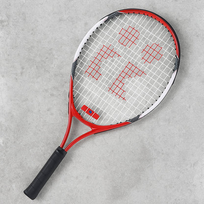 Wukusy Professional Konex tennis racket with full cover, showcasing a sleek black and red design ready for play