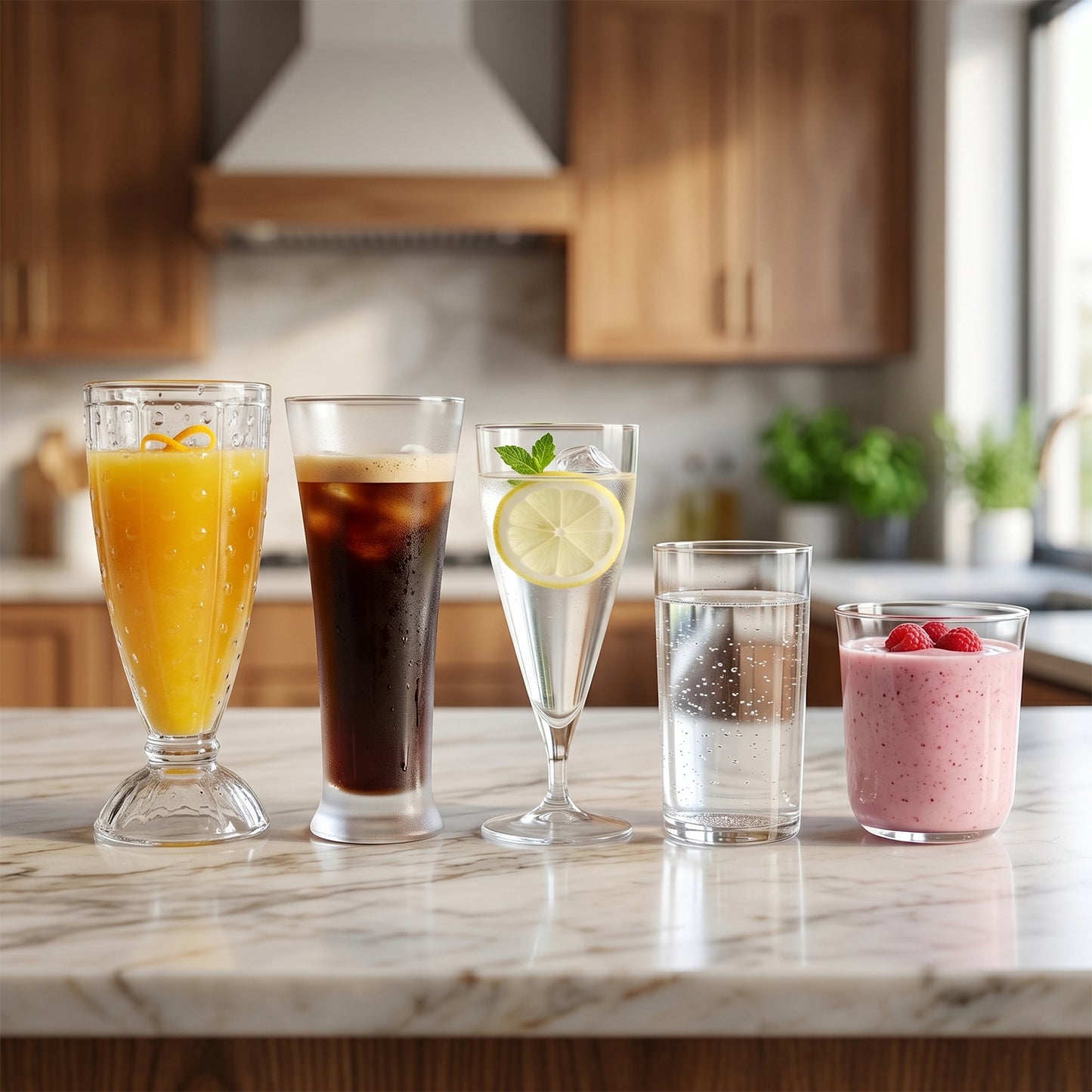 Wukusy unbreakable plastic drinking glass with colorful mix design, durable and lightweight for everyday use.