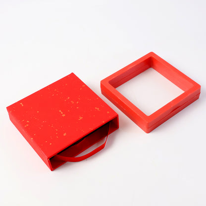 Clear jewelry display box from Wukusy, 9x9 cm, perfect for organizing and showcasing necklaces, rings, or earrings.