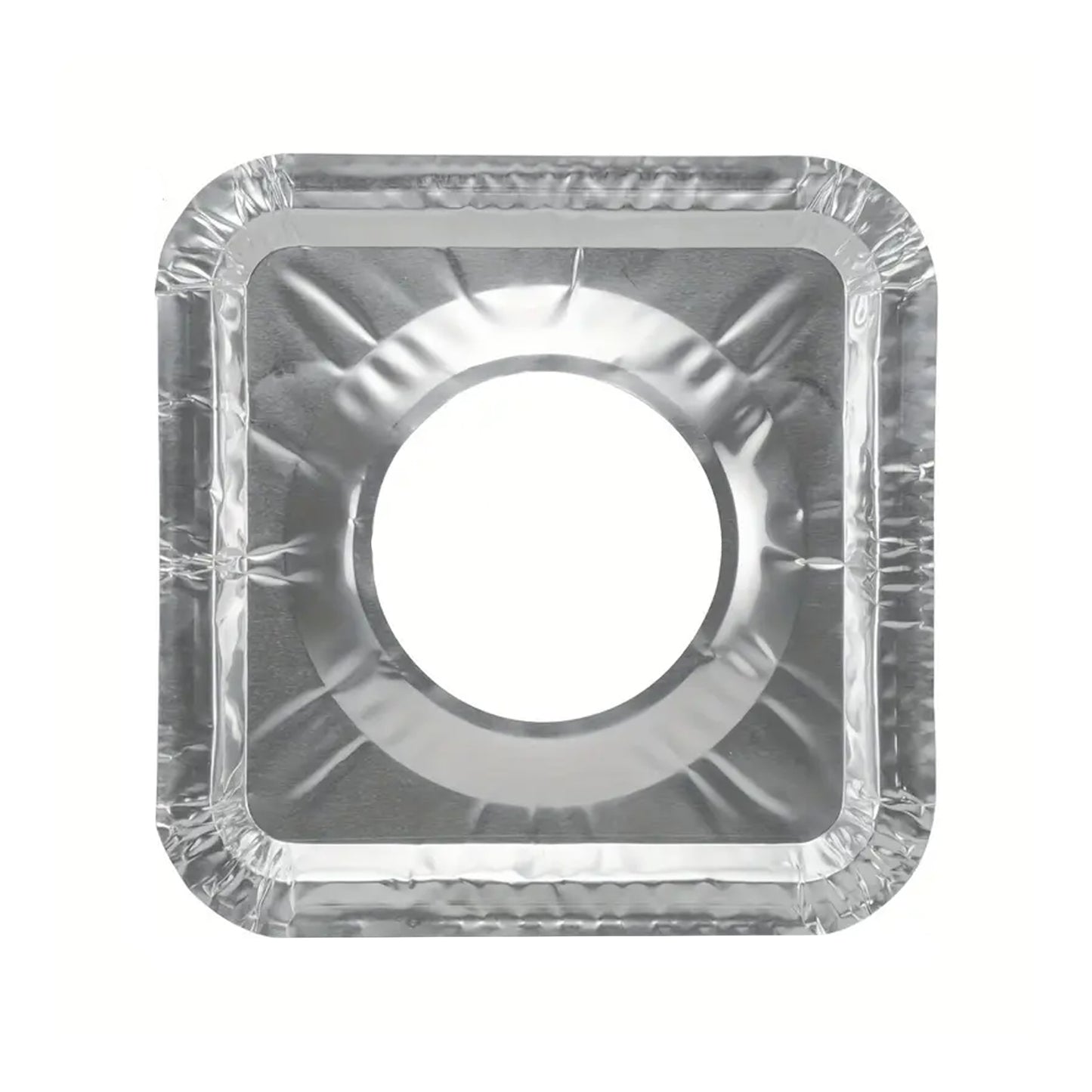 Set of 10 aluminum gas stove burner protector covers, 23x23 cm, designed for home and kitchen use by Wukusy.
