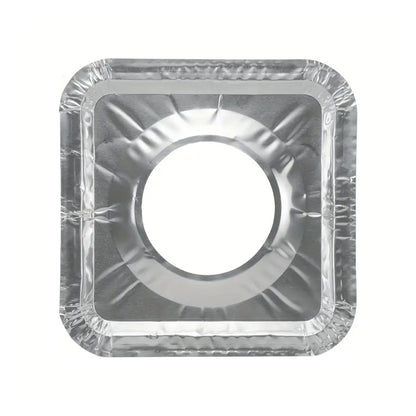 Set of 10 aluminum gas stove burner protector covers, 23x23 cm, designed for home and kitchen use by Wukusy.