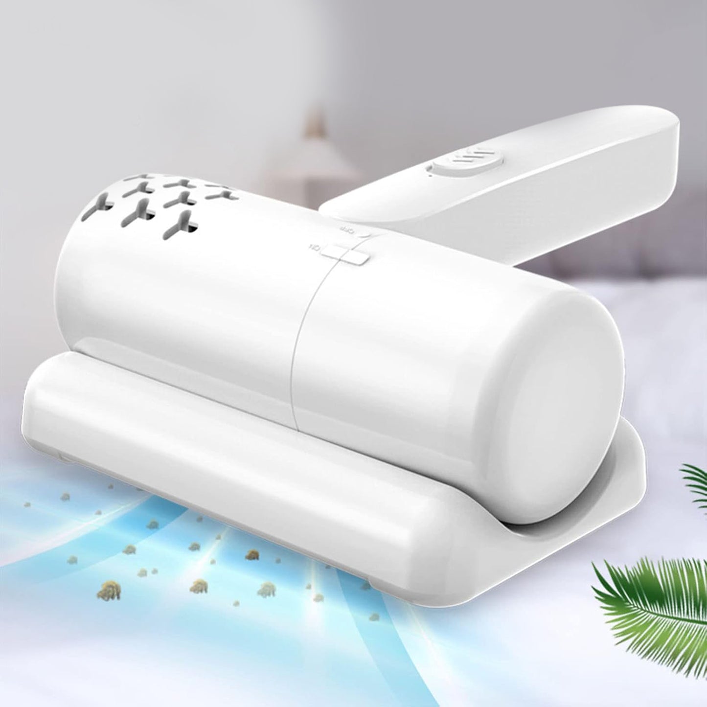 Wukusy USB rechargeable dust mite controller for home improvement, compact device with blue light for mite elimination in bedding