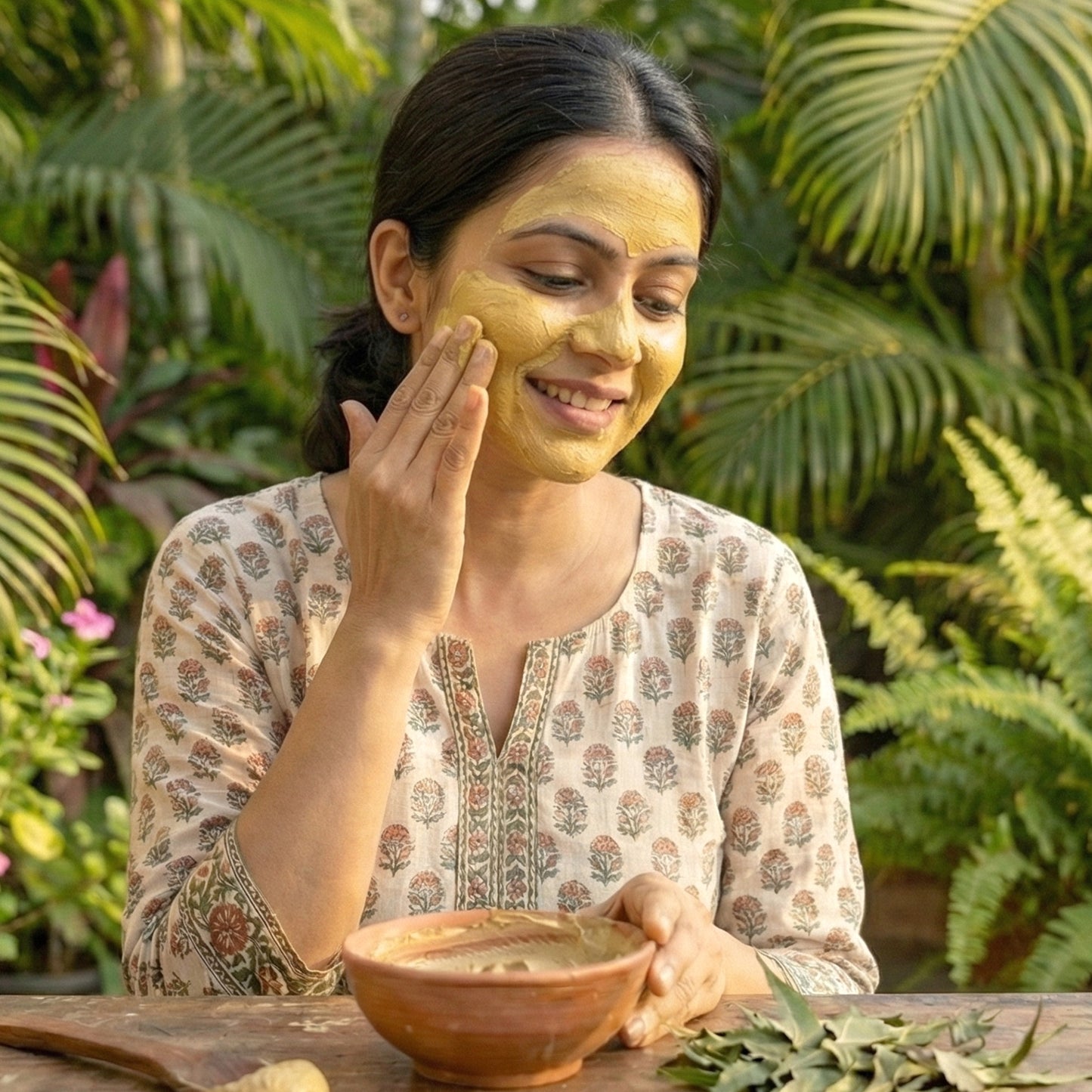 Wukusy traditional mixed herbs powder in an 80g package, showcasing a blend of dried herbs in a colorful bowl.