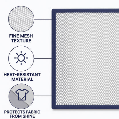 Wukusy heat-resistant ironing mesh press cloth, 65x40 cm, single piece, used for protecting fabrics during pressing.