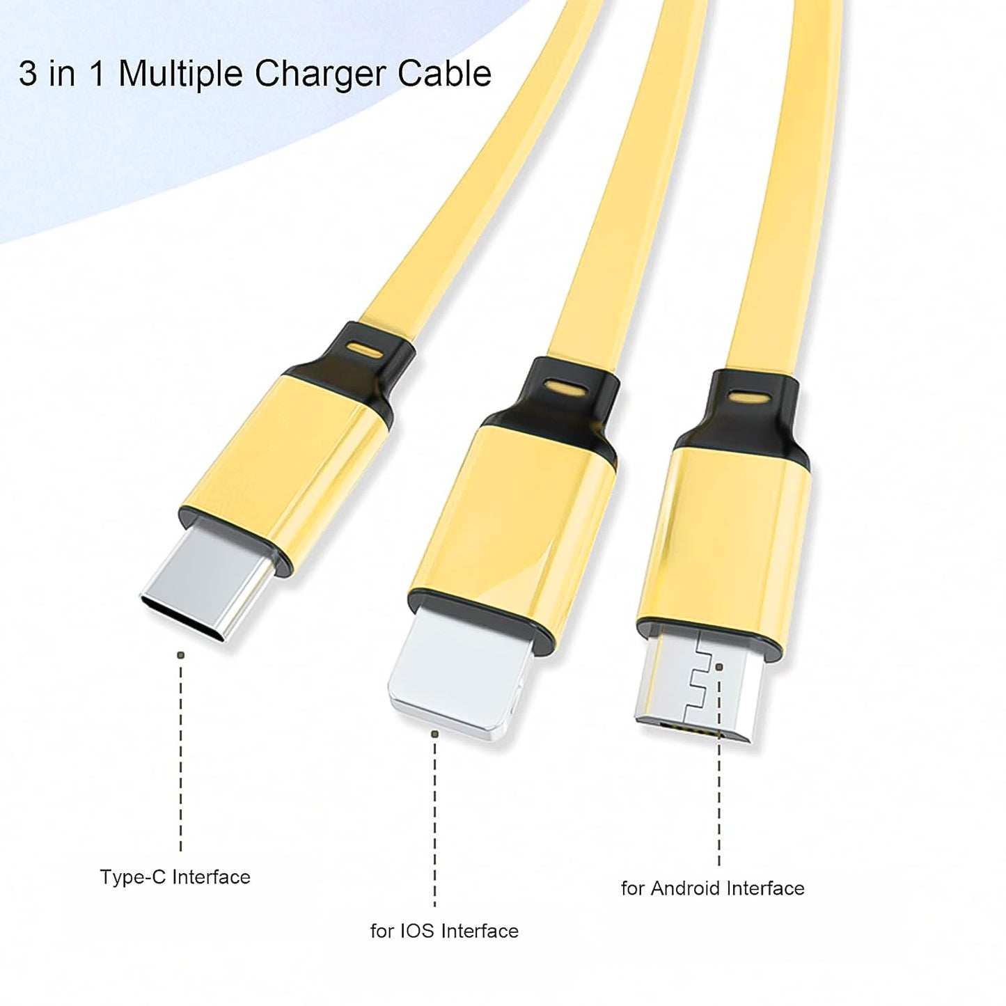 Wukusy 3-in-1 retractable charging cable in mix colors for mobile devices, versatile and portable mobile accessory.