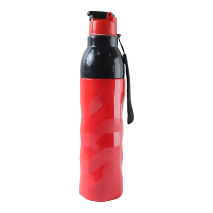 Wukusy plastic sports water bottle, 1000 ml capacity, with a screw-on lid and sports cap, shown on a white background.