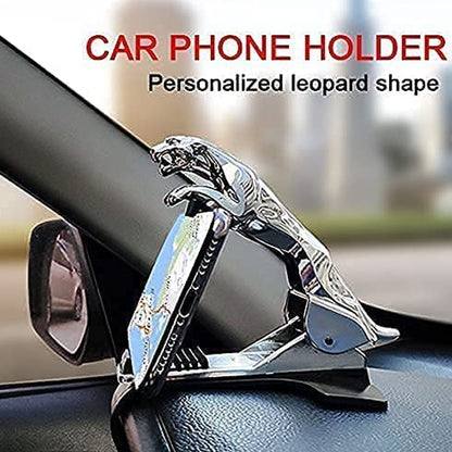 Wukusy Jaguar and leopard-shaped plastic phone clip holder for car use, featuring animal designs and secure mobile phone support.