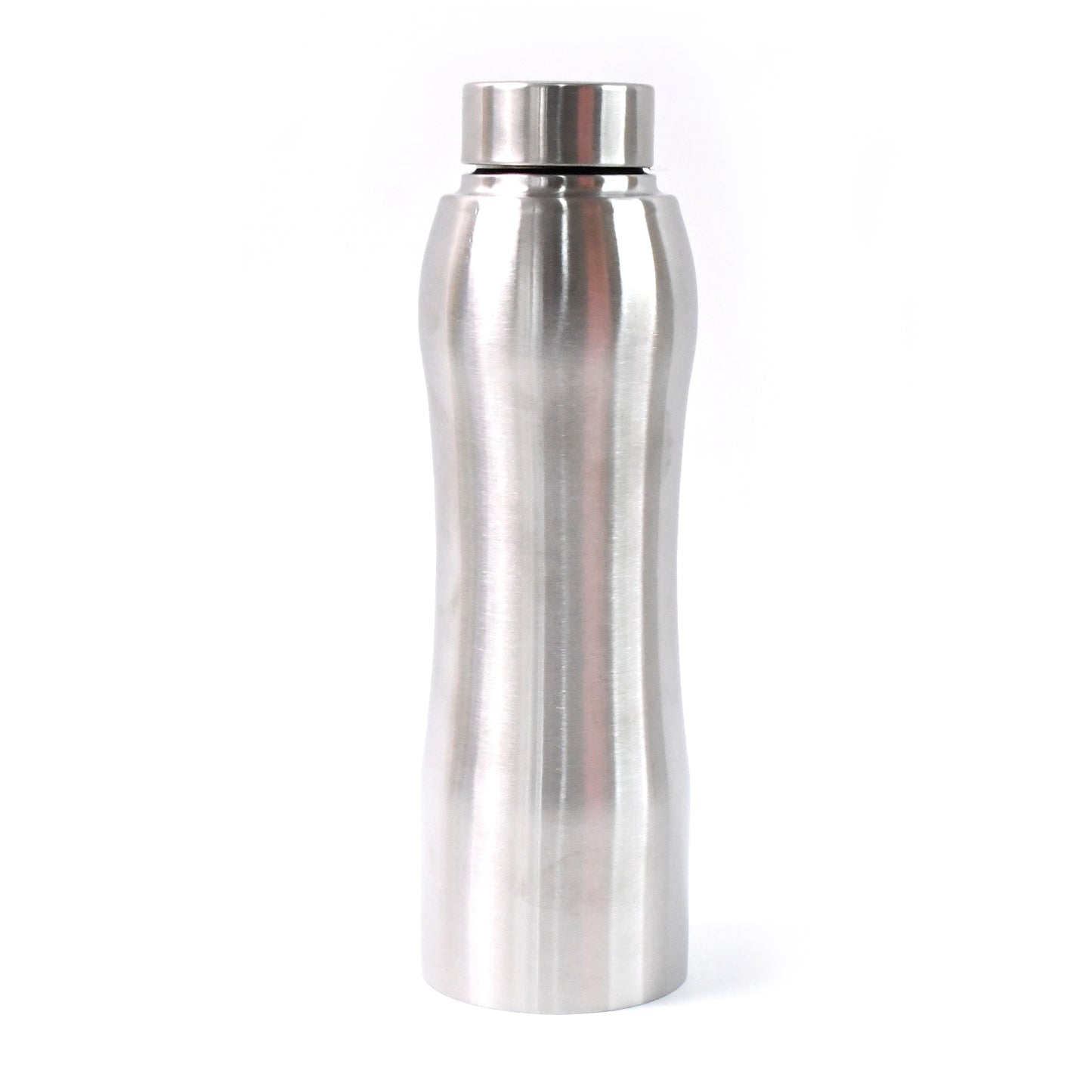 Wukusy stainless steel double wall vacuum-insulated water bottle, 1000 ml, in silver with a sleek, modern design for home and kitchen use.