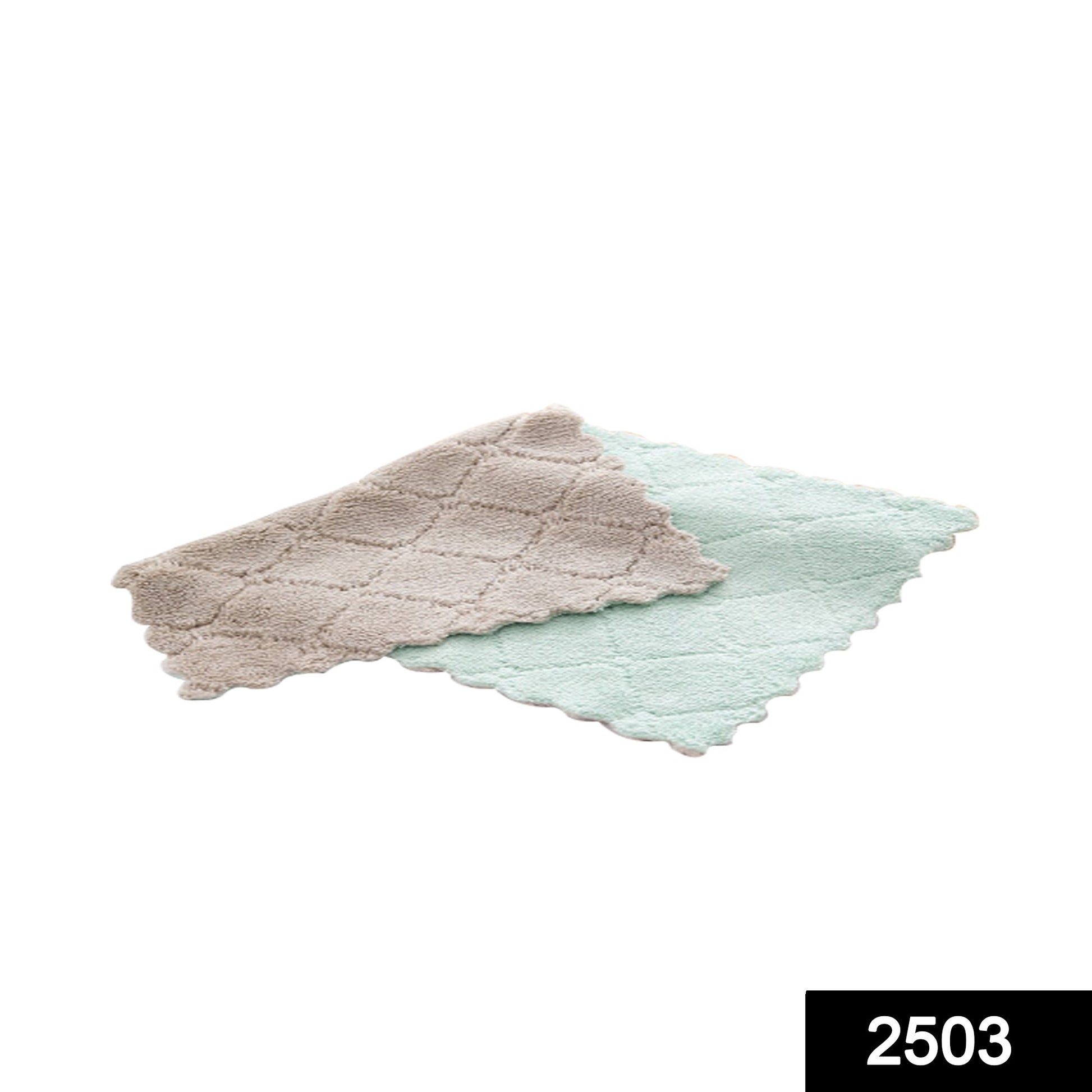 Wukusy 2503 multi-purpose kitchen wash towel with soft, absorbent fabric, ideal for cleaning and drying dishes in home kitchen.