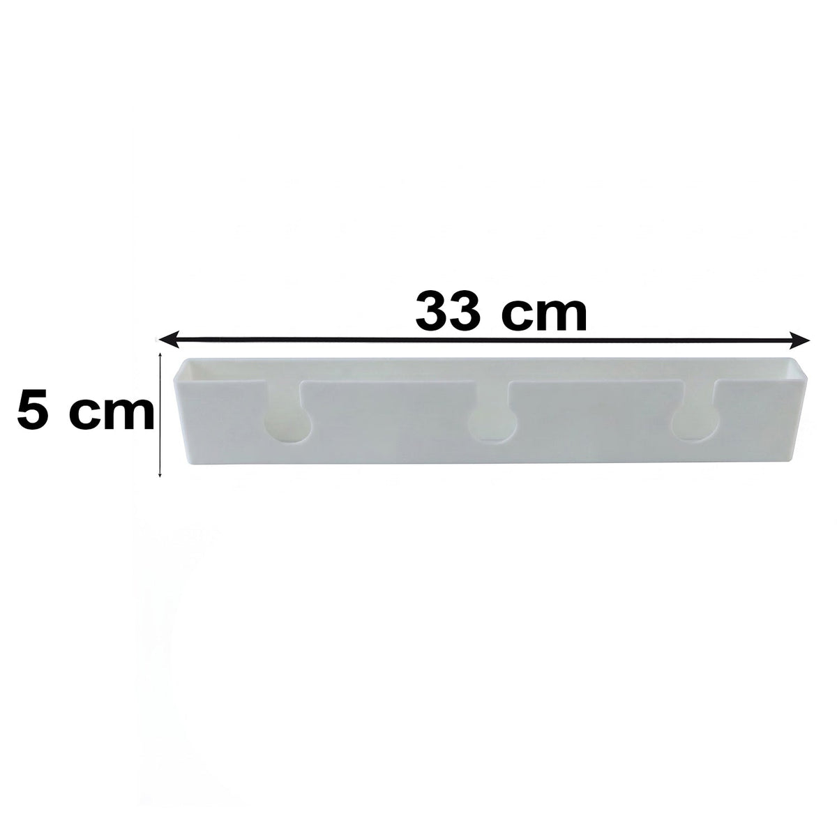 Under Shelf Wine Glass Hanger With 3 Slots For Kitchen Cabinet Storage (1 Piece)