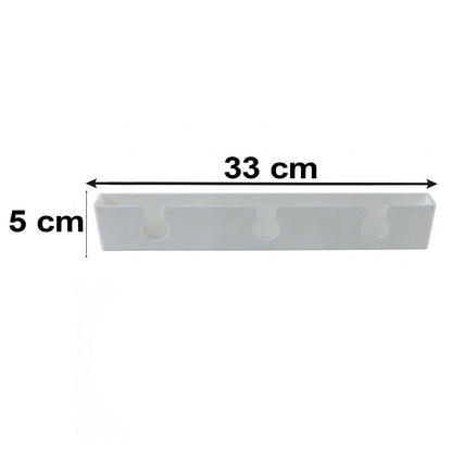 Under Shelf Wine Glass Hanger With 3 Slots For Kitchen Cabinet Storage (1 Piece)