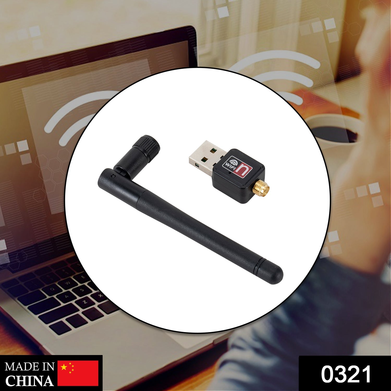 Wukusy USB WiFi receiver for household and office use, enabling internet access for various devices and daily online activities.