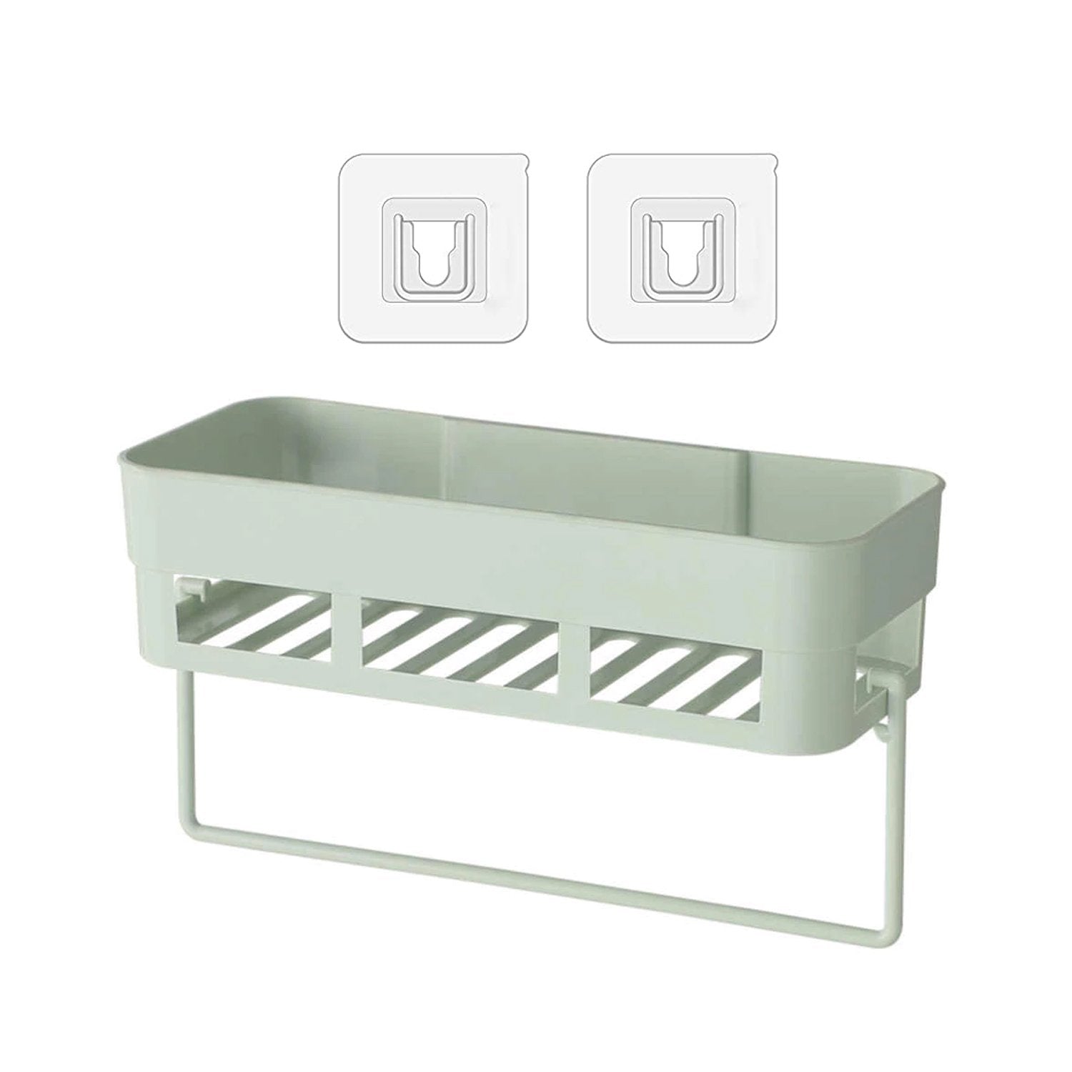 Wukusy 1651L multipurpose kitchen and bathroom wall shelf with storage rack, mounted on a wall for organizing bathroom and kitchen essentials.