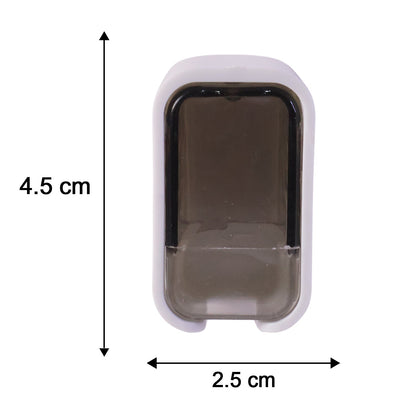 Wukusy self-adhesive dustproof toothbrush holder mounted on wall, space-saving design in a bathroom setting
