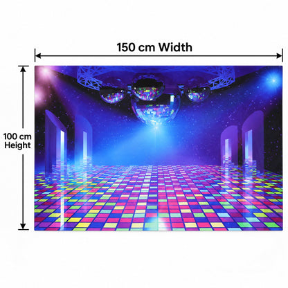 Disco Dance Floor Print Backdrop Curtain For Birthday Party Photos (150x100 Cm)
