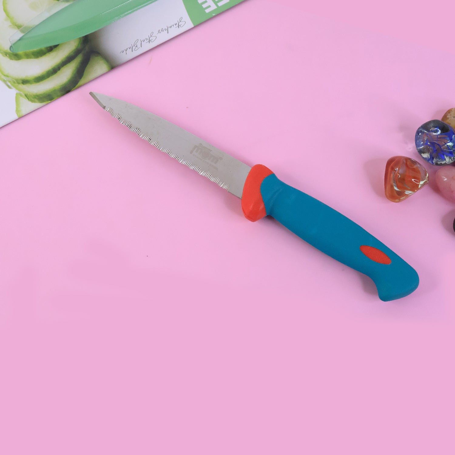 Wukusy Supermom premium stainless steel paring knife with a sharp blade and ergonomic handle, suitable for precise kitchen prep.