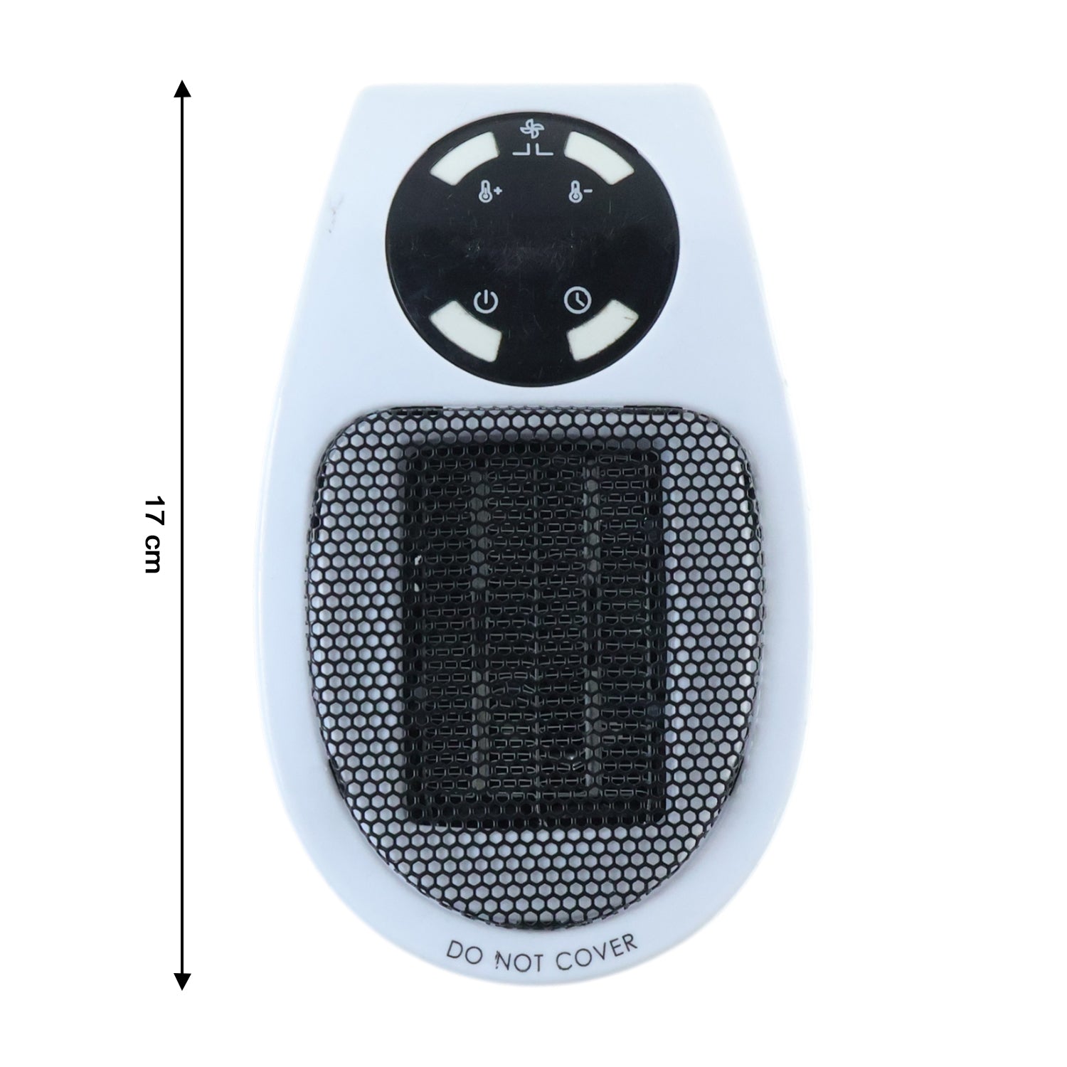 Wukusy portable electric plug-in room heater, compact design with adjustable temperature controls, suitable for home heating.