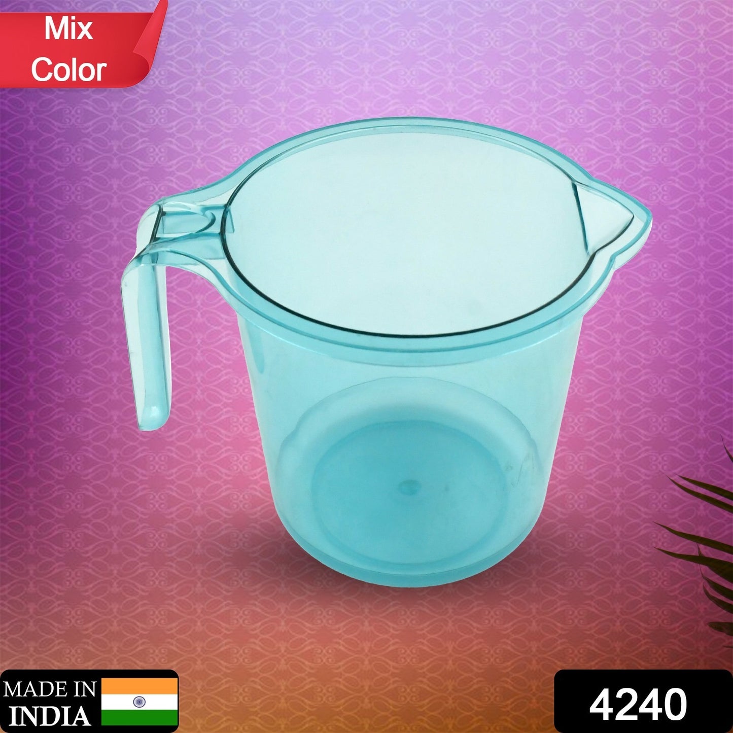 Wukusy 4240 bathroom accessories plastic mug in mix color, high-quality PP material for bathroom organization.