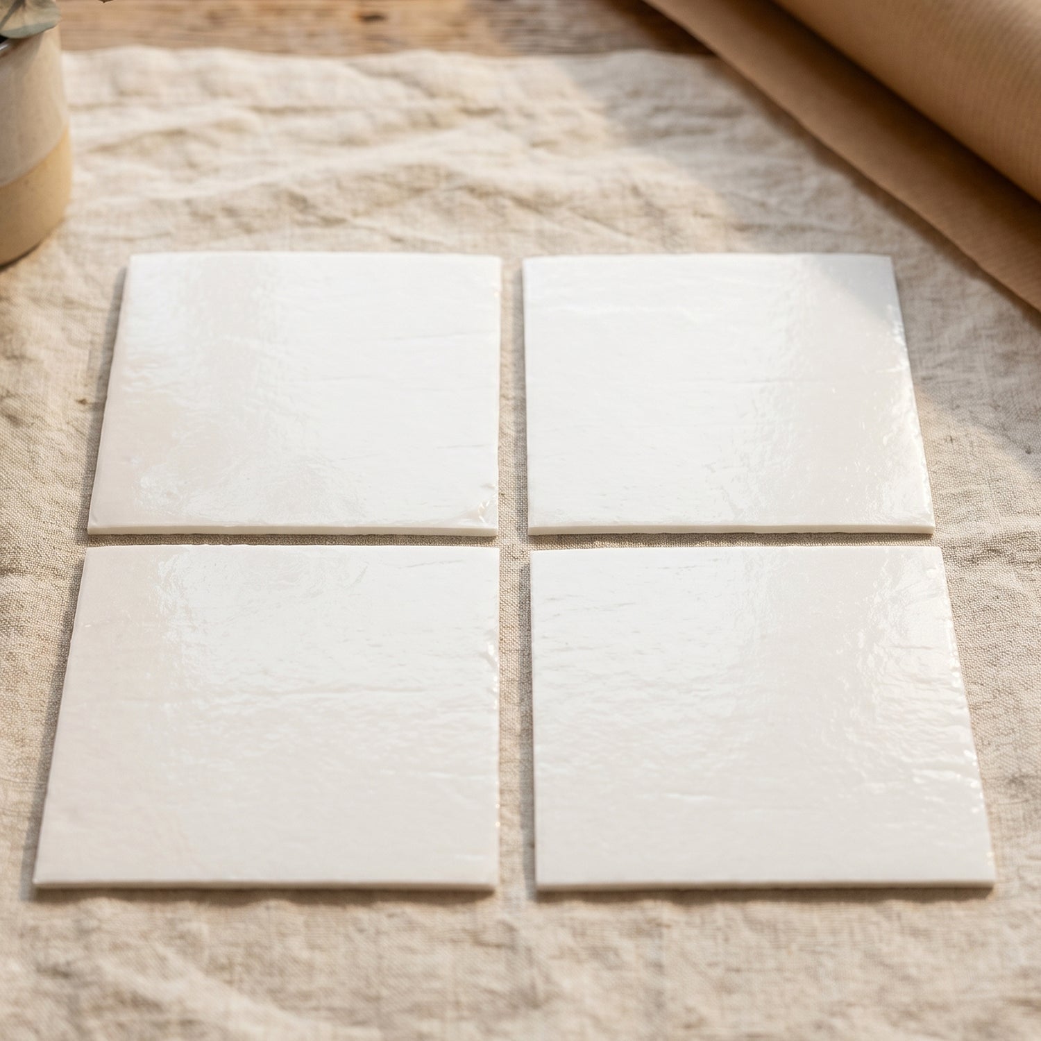 Wukusy anti-slip floor mat grippers and reusable fixing stickers for safety, shown holding a floor mat securely in place.