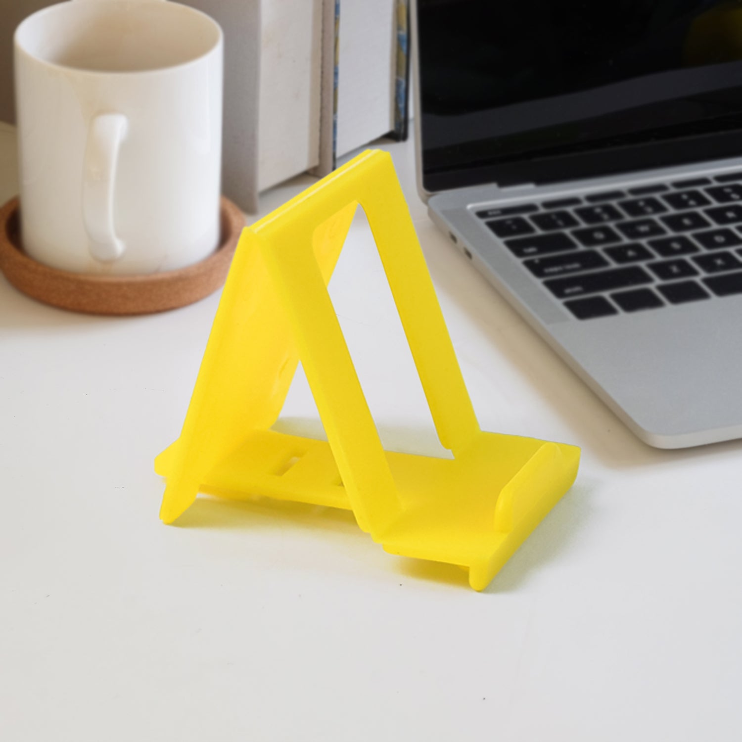 Wukusy adjustable foldable plastic mobile phone stand in mixed colors, portable and lightweight for hands-free use.