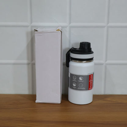 Wukusy compact 400ml vacuum insulated water bottle with a sleek stainless steel design and secure screw-on lid