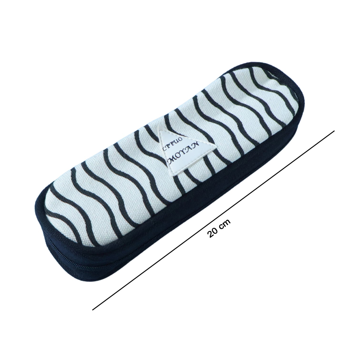 Wukusy premium fabric zipper pencil pouch with a sleek design, ideal for storing stationery and writing tools.