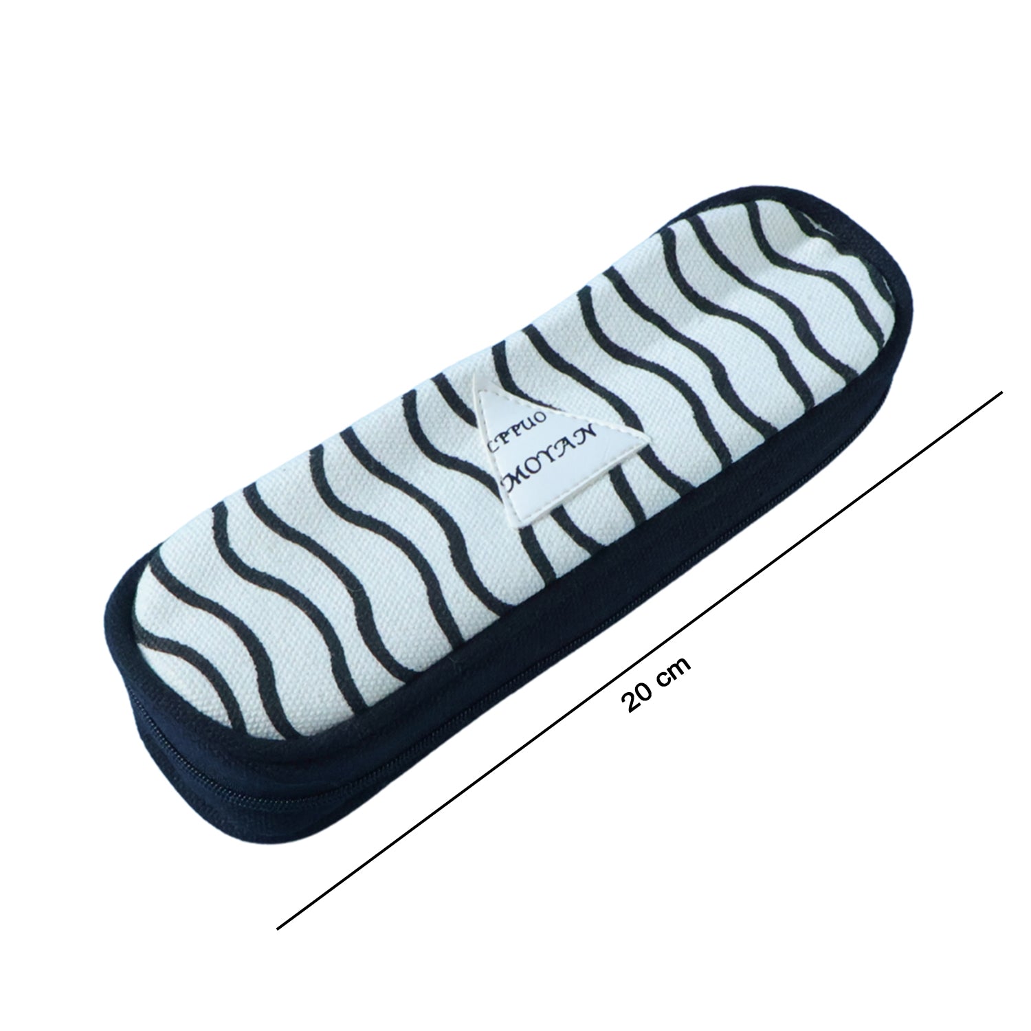 Wukusy premium fabric zipper pencil pouch with a sleek design, ideal for storing stationery and writing tools.