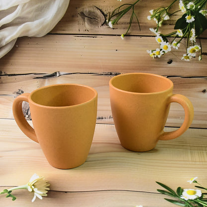 Wukusy Konvex Premium Coffee and Tea Mugs, 2-pack, 350ml ceramic mugs with a modern design for home and kitchen use