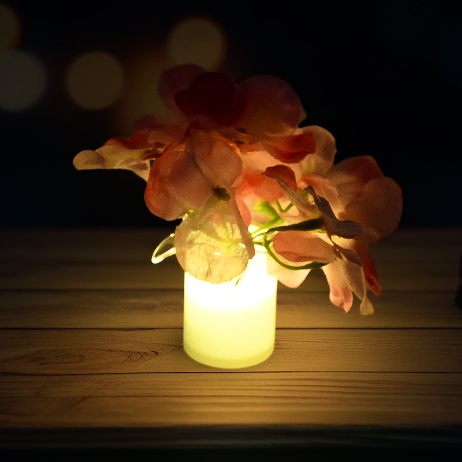 Set of four Wukusy LED mood lights for bedroom interior decor, colorful soft lighting for relaxing ambiance.
