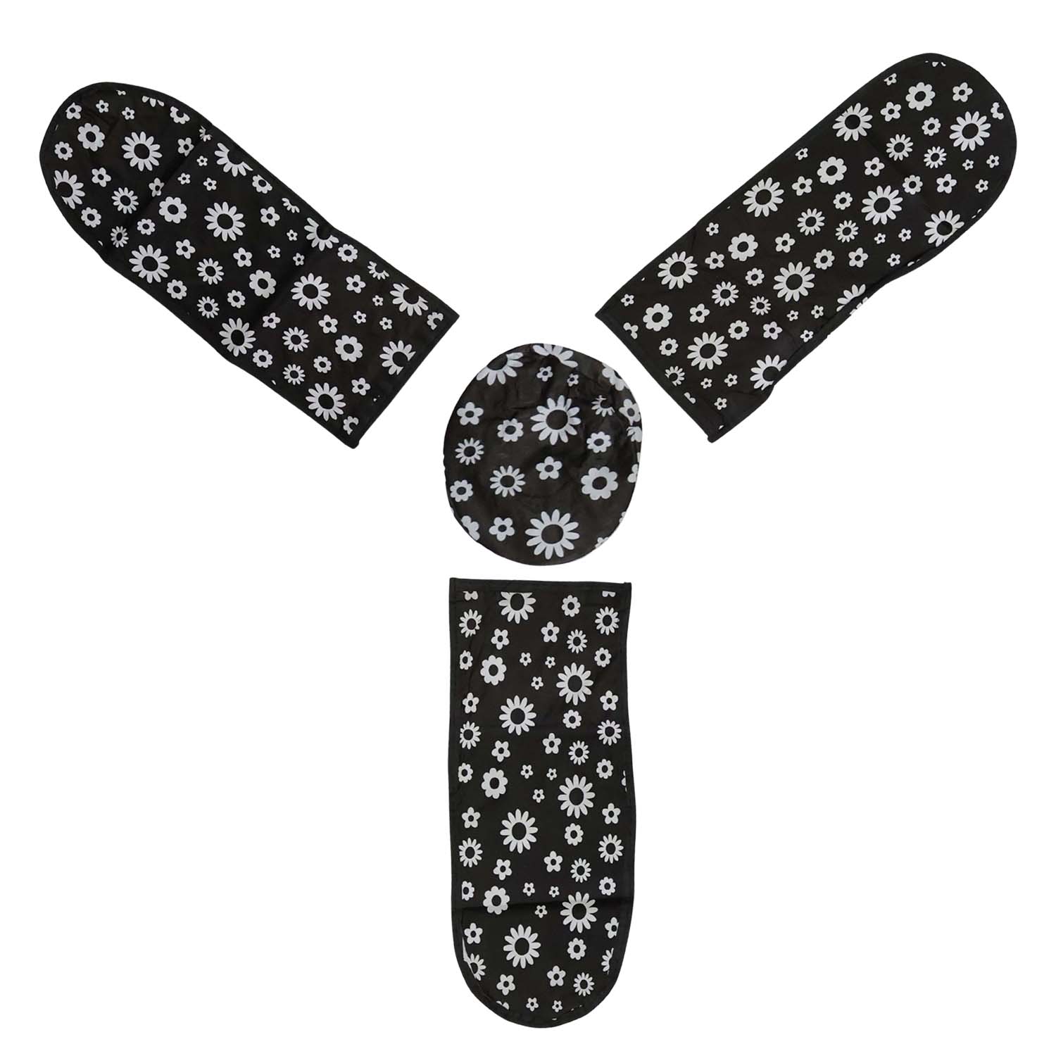 Wukusy 4-in-1 ceiling fan dust proof cover set showing protective covers fitted over ceiling fans in a modern room.