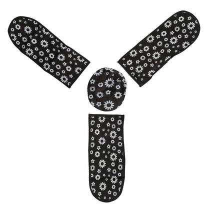 Wukusy 4-in-1 ceiling fan dust proof cover set showing protective covers fitted over ceiling fans in a modern room.