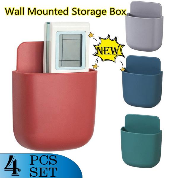 Wukusy 1487 wall-mounted storage case with mobile phone charging holder, designed for organizing mobile accessories and charging devices.