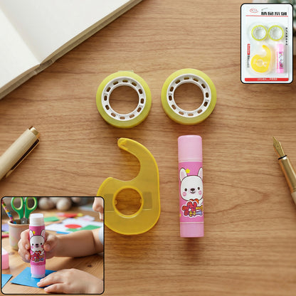 Wukusy premium 4-in-1 stationery kit set with pens, pencils, eraser, and ruler arranged neatly on a white background.