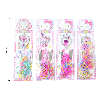 Wukusy Mix Stylish Hair Accessories Kit featuring colorful hair clips, elastics, and decorative pins arranged on a white background.