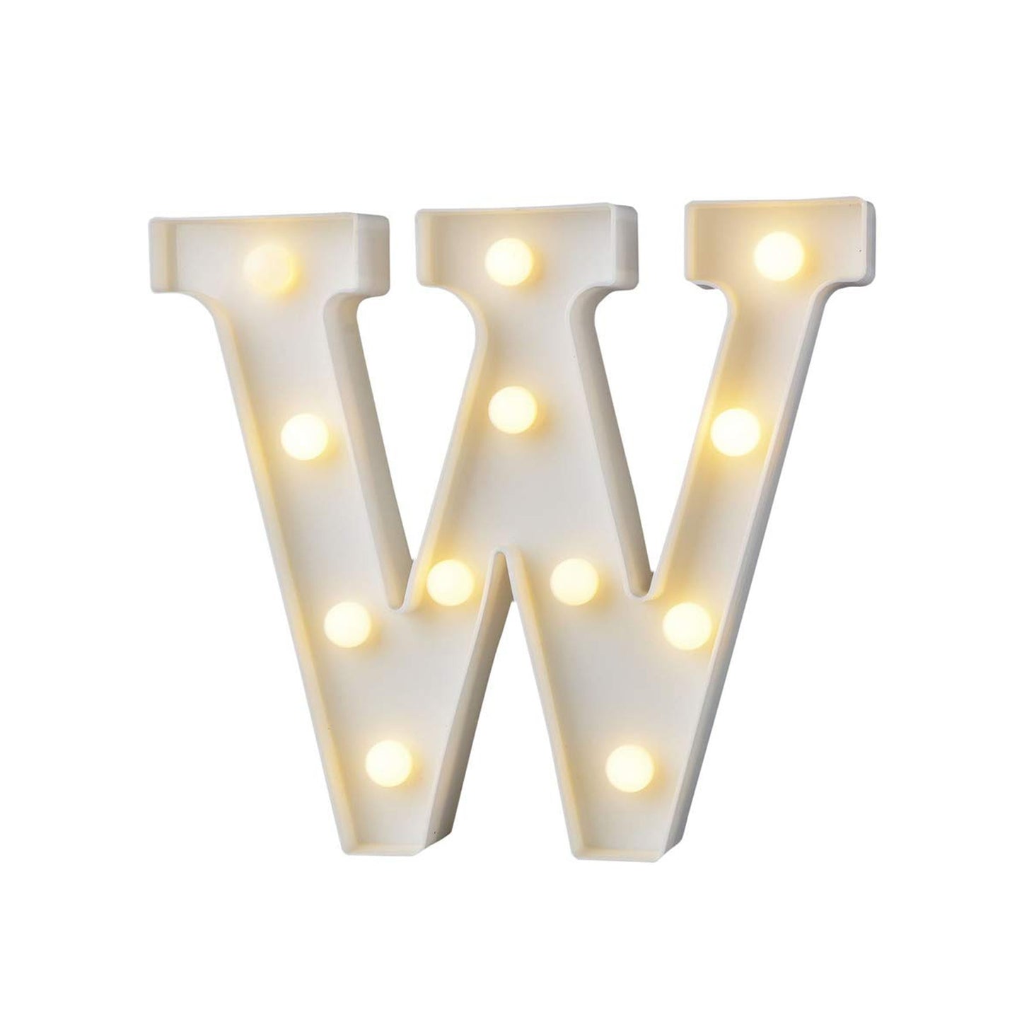 Wukusy W-shaped LED decorative night light for home decor, illuminated with soft, colorful light in a modern design.