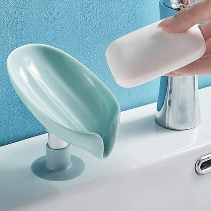 Wukusy soap holder stand with self-draining soap dish, durable plastic soap box for bathroom organization.