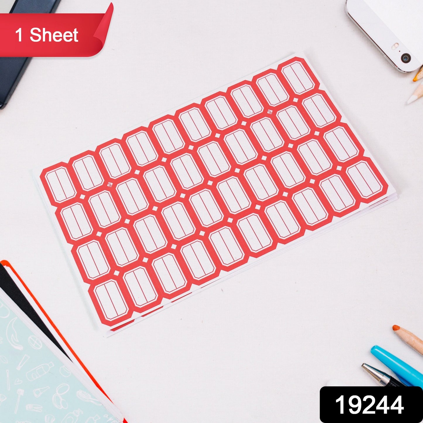 Writable blank label sticker sheet from Wukusy, versatile office label sheets for organization and customization.