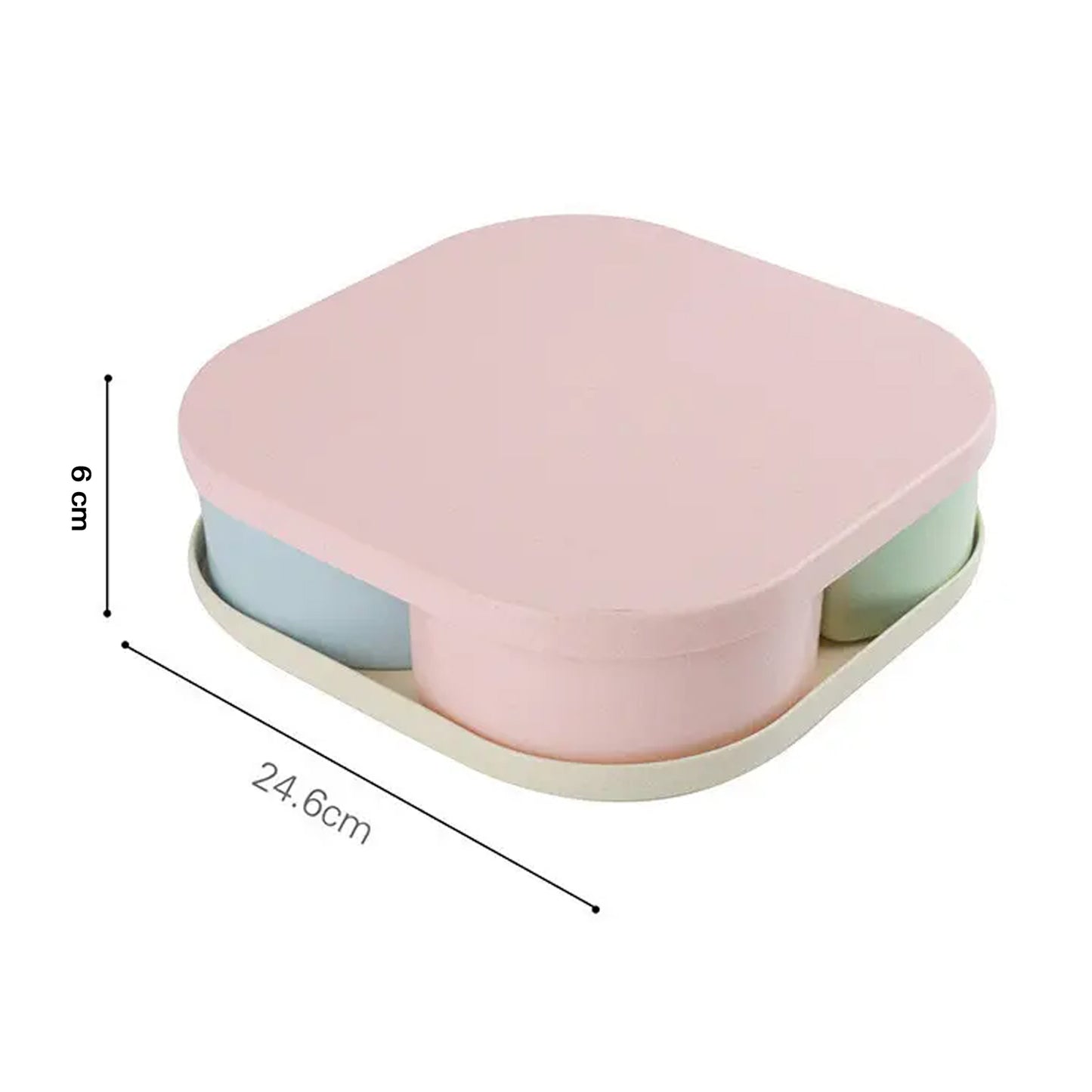 Large Wukusy candy box with space-saving compartment design, perfect for organizing food and fruit in living rooms.