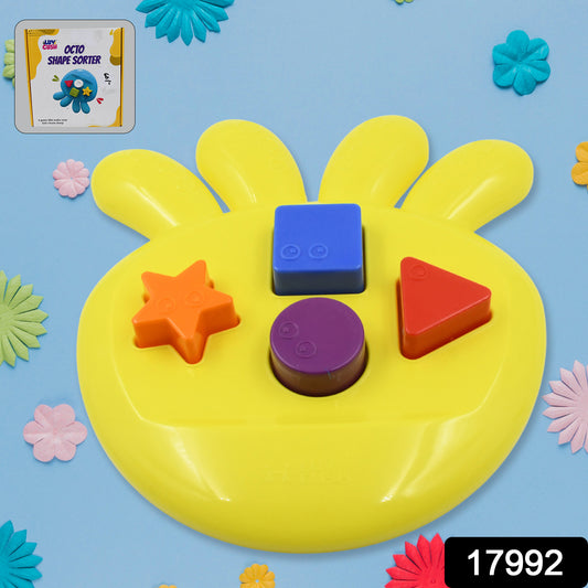 Wukusy Octoshape sorter toy for kids, featuring colorful shapes for sorting and grasping, promotes learning and brain development.