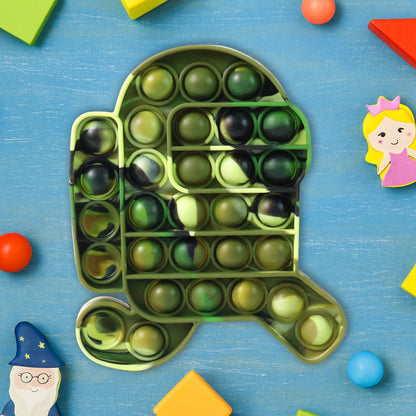 Wukusy Premium Cartoon Shape Silicone Pop It Fidget Toy, colorful and soft, designed for sensory play and stress relief.