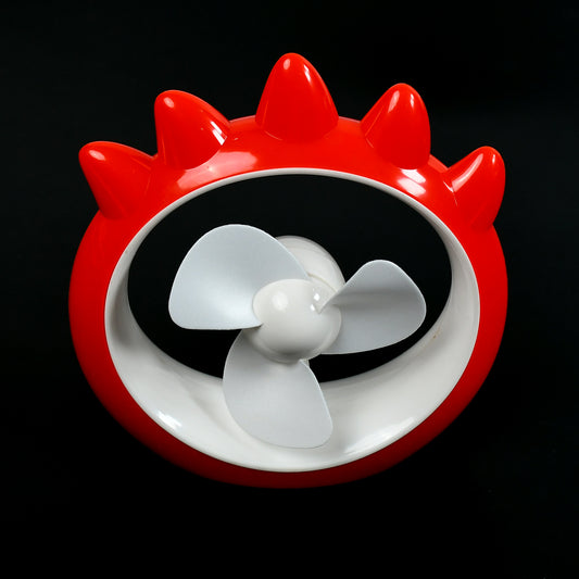 Wukusy 7713 mini desktop rechargeable fan with adjustable head, handheld and USB-powered for home, office, or car cooling.