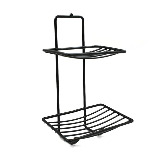 Wukusy 1725 two-layer stainless steel soap rack holding soap bars, ideal for household and bathroom use
