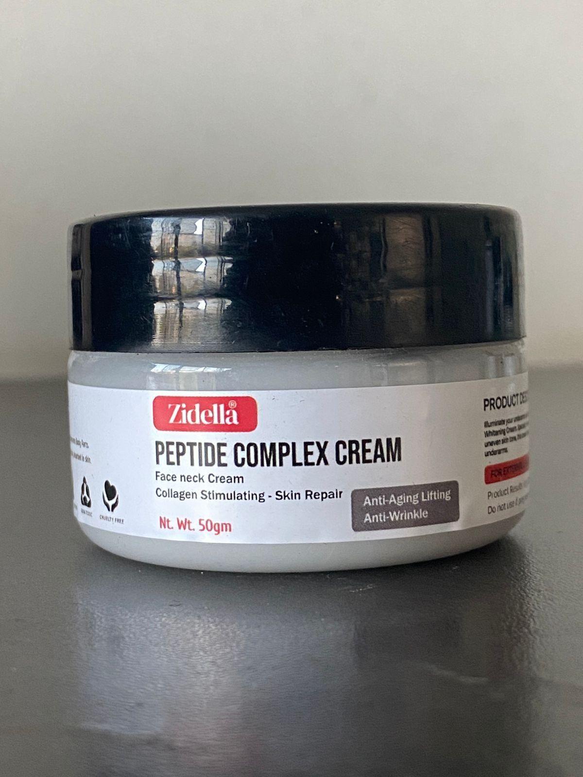 Zidella Complex Cream by Drpshippr for face and neck skin repair, 50g jar, smooth cream with nourishing texture.