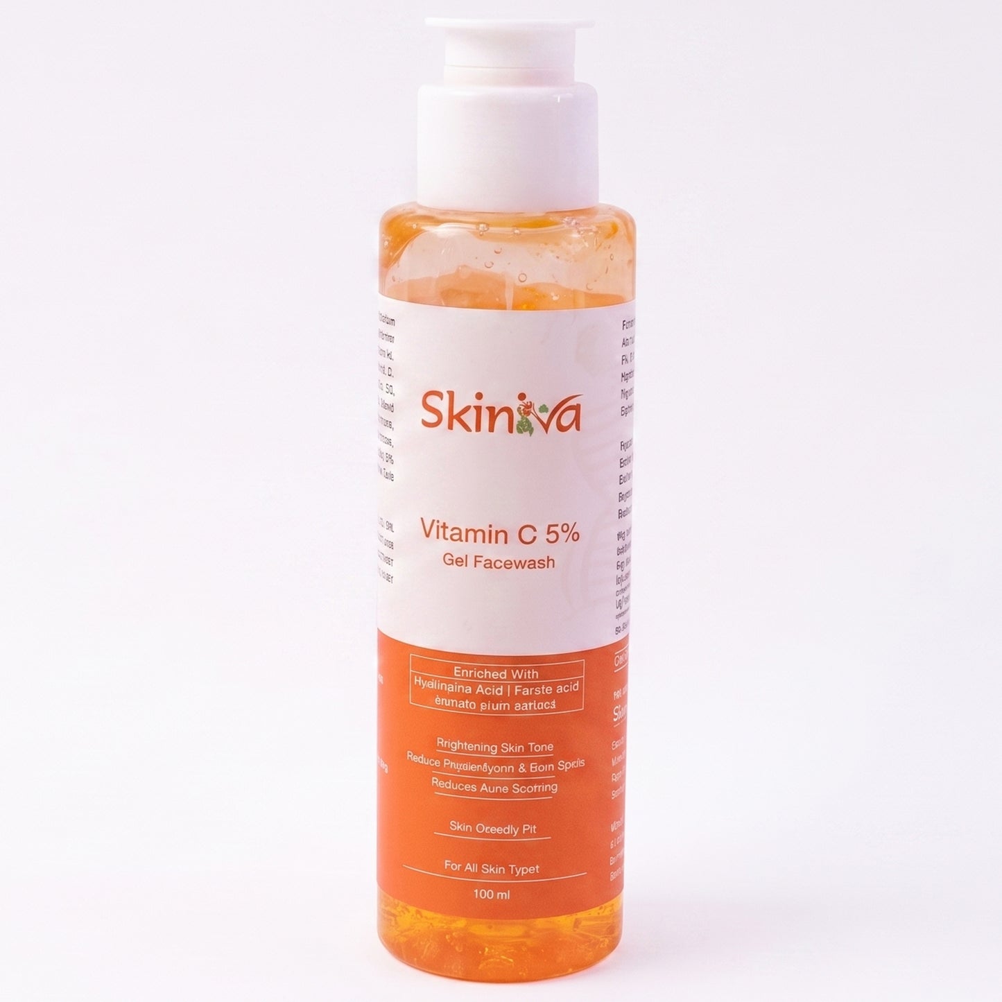 Wukusy Brightening Vitamin C Gel Face Wash in 100ml tube, gentle facial cleanser with vitamin C for radiant skin