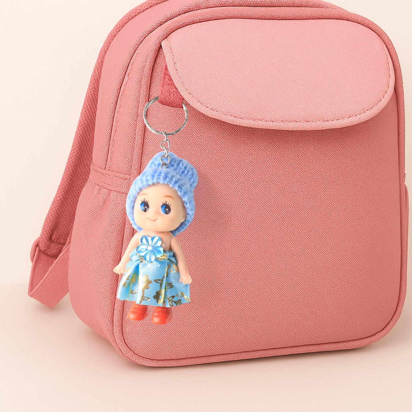 Cute soft toy doll Rakhi with keychain for kids, decorative fancy Rakhi cum keyring, suitable for boys and girls by Wukusy