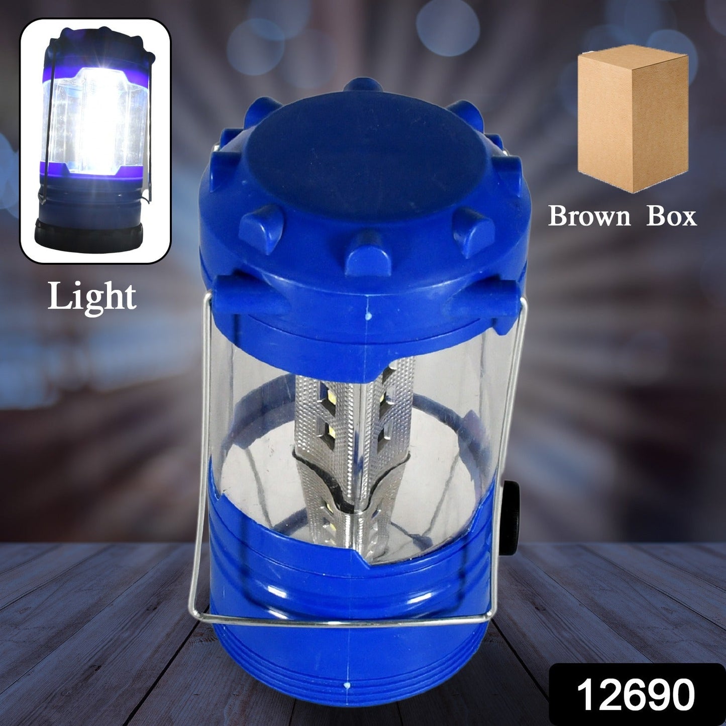 Wukusy camping lantern with white light, portable and waterproof, ideal for hiking, fishing, and camping, battery operated, lightweight.