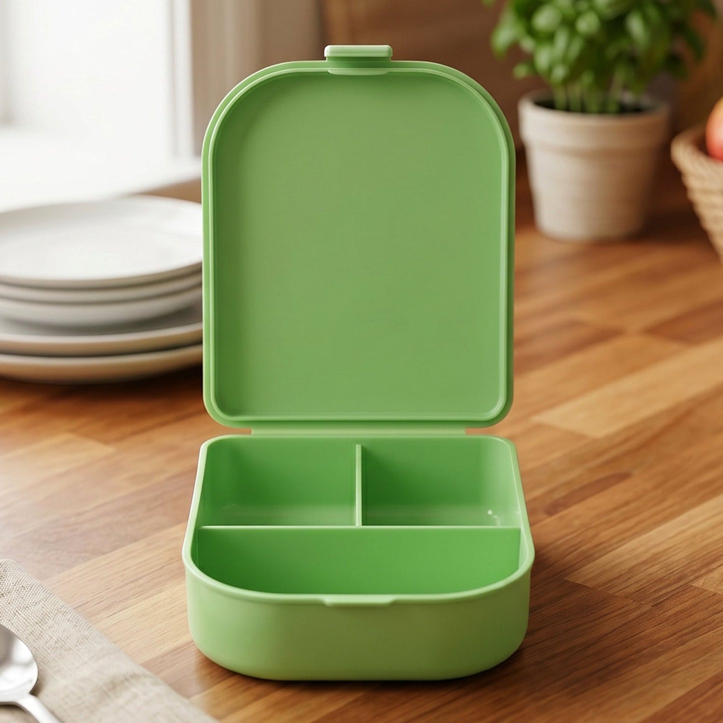 Wukusy 3-compartment plastic pill organizer box with portable design for storing medicine and pills securely.