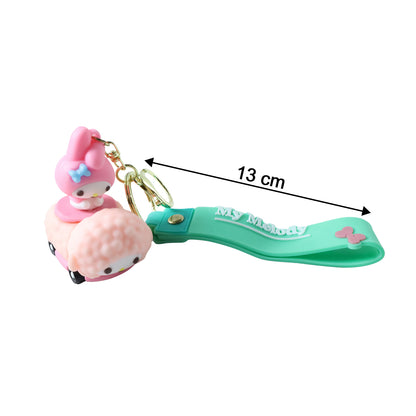 Cute cartoon character silicone keychain featuring a colorful, playful design from Wukusy, perfect for keys or bags.