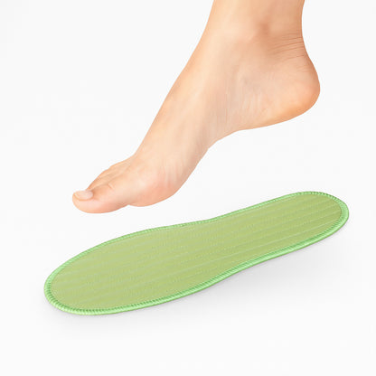 Pair of Wukusy premium comfort shoe insoles in size 36 with a mixed design for daily foot support and added cushioning.